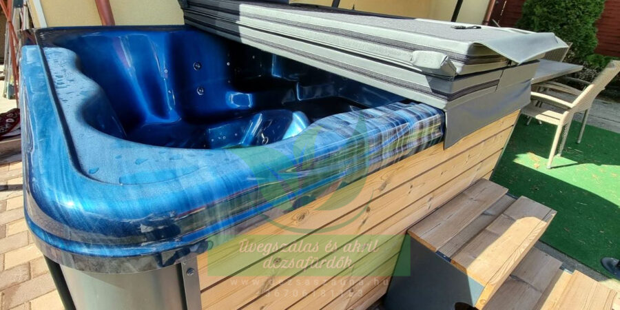 MONACO OUT THERMOWOOD KÜLSŐ KÁLYHÁS NÉGYSZÖG alakú AKRIL dézsafürdő - Image 6