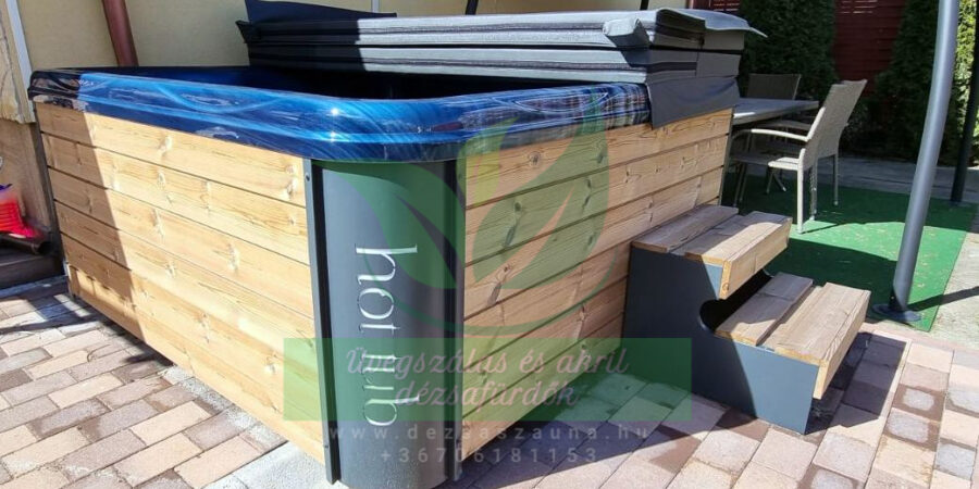 MONACO OUT THERMOWOOD KÜLSŐ KÁLYHÁS NÉGYSZÖG alakú AKRIL dézsafürdő - Image 9