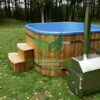 MALIBU 8 személyes NÉGYSZÖGLETES Akril dézsafürdő külső kályhával - Image 15
