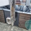 Grande 8 személyes Négyszögletes akril 8 személyes dézsafürdő integrált kályhával - Image 48