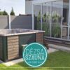 Grande 8 személyes Négyszögletes akril 8 személyes dézsafürdő integrált kályhával - Image 37