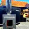 RUBIN 6 személyes prémium négyszög alakú akril dézsafürdő külső kályhával - Image 13