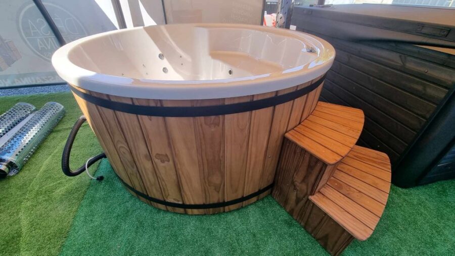 6 személyes CLASIC IN INTEGRÁLT KÁLYHÁS PRÉMIUM AKRIL dézsafürdő wellness csomagban - Image 9
