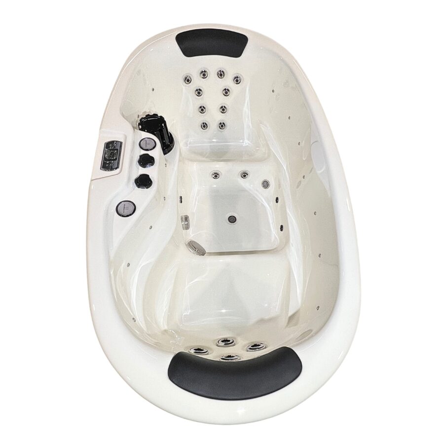 JADE 2 személyes prémium akril ovális dézsafürdő GECKO 3 KW elektromos fűtéssel - Image 6