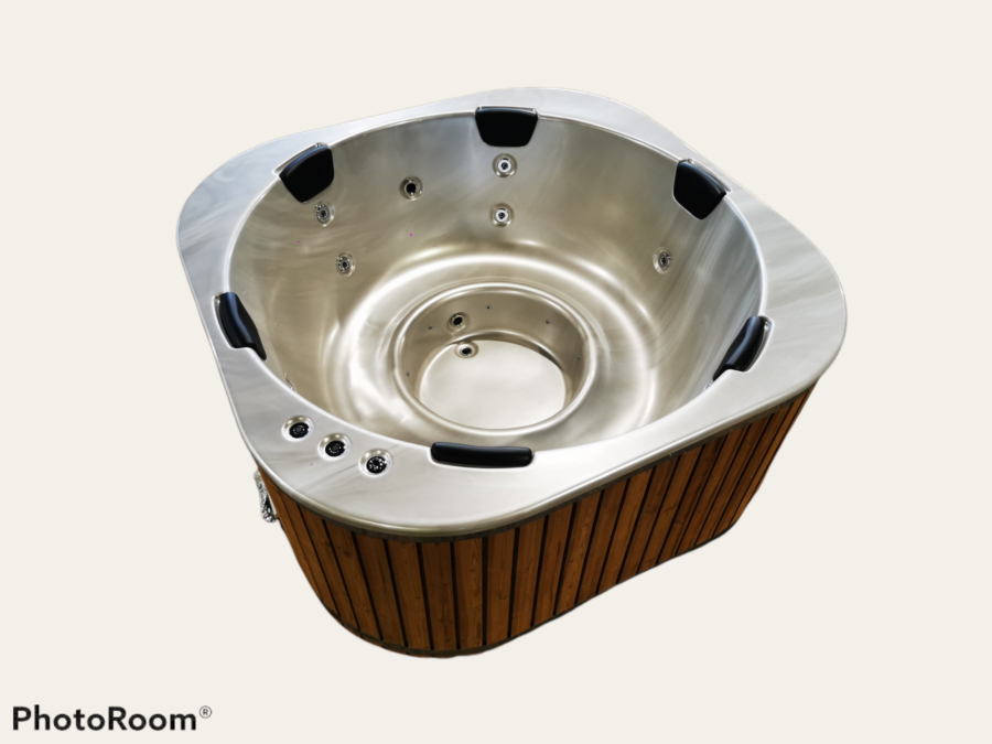 RUBIN 6 személyes ELEKTROMOS prémium négyszög alakú akril dézsafürdő - Image 4