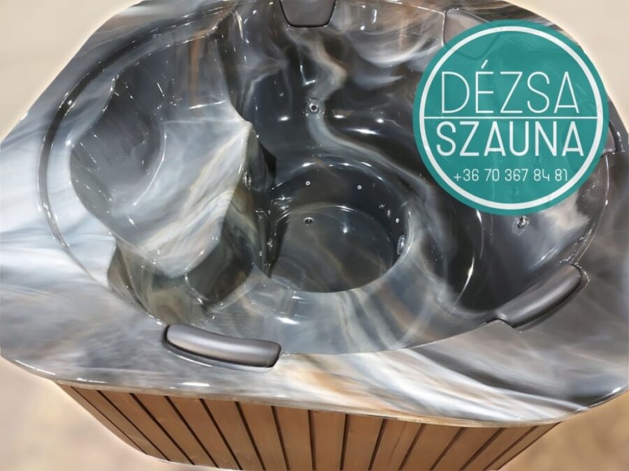 RUBIN 6 személyes ELEKTROMOS prémium négyszög alakú akril dézsafürdő - Image 13