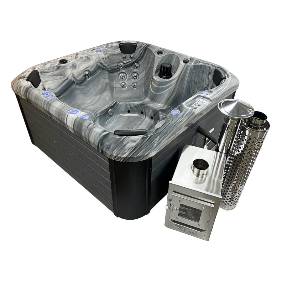 TOPÁZ PRÉMIUM AKRIL 4 személyes fatüzelésű jacuzzi - Image 3