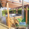 MALIBU 8 személyes NÉGYSZÖGLETES Akril dézsafürdő külső kályhával - Image 56