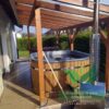 MALIBU 8 személyes NÉGYSZÖGLETES Akril dézsafürdő külső kályhával - Image 59