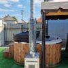 RUBIN 6 személyes prémium négyszög alakú akril dézsafürdő külső kályhával - Image 8