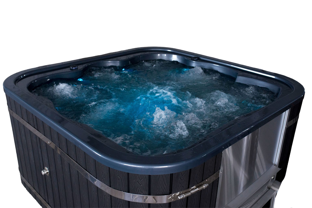 Santorini Északi fenyő négyszögletes akril fekvőhelyes pezsgőfürdő - Image 4