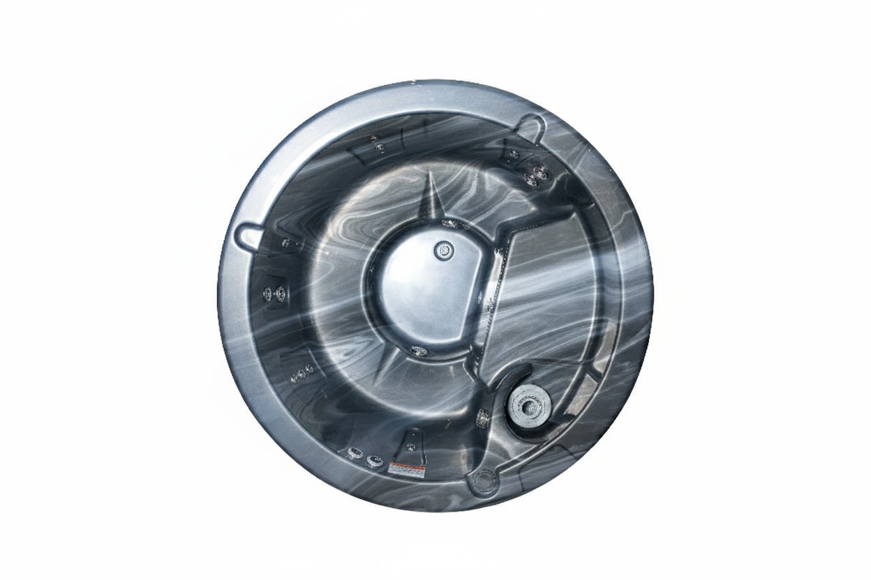 Santorini Északi fenyő négyszögletes akril fekvőhelyes pezsgőfürdő - Image 8