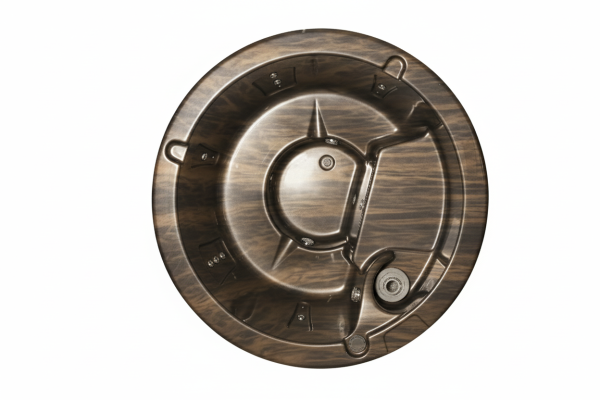 Santorini Északi fenyő négyszögletes akril fekvőhelyes pezsgőfürdő - Image 9